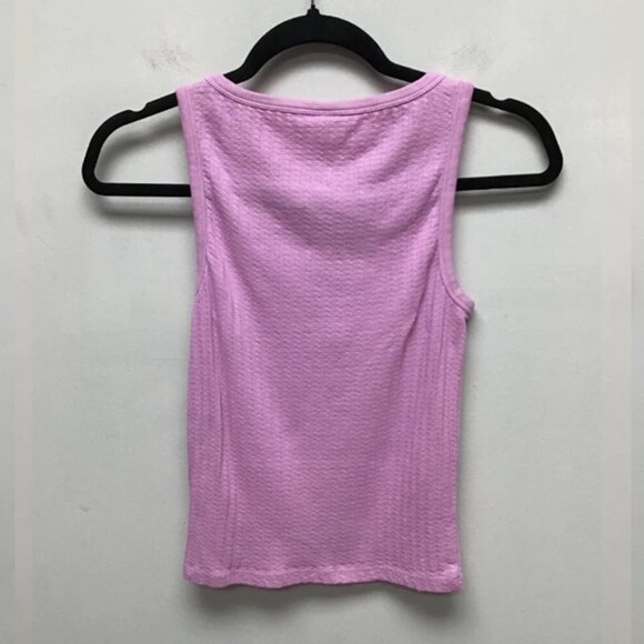 Bp Womens Tank Top Solid Purple Sleeveless Scoop Neck Snap Button Front S New - Picture 3 of 5